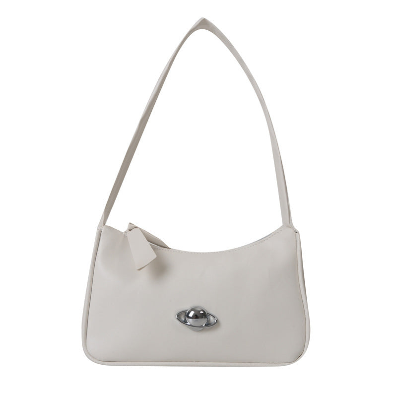 Sac à bandoulière doux de couleur pure de tempérament simple