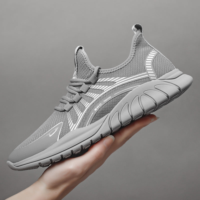 Zapatos para correr transpirables informales Flyknit de moda para hombre