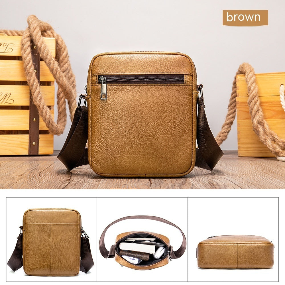 Petit sac à bandoulière en cuir pour hommes d'affaires