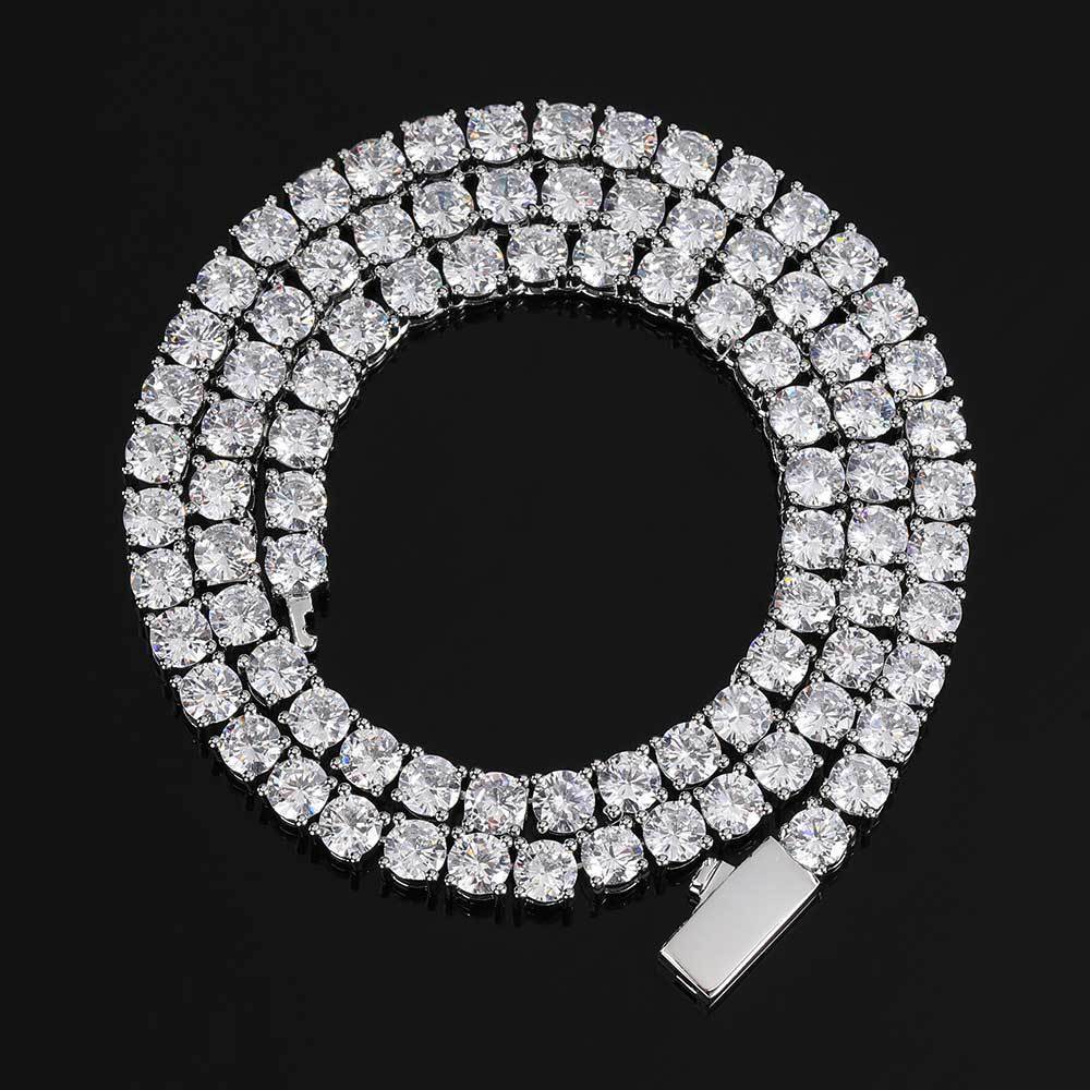 Men's Versatile Single Row Diamond Zircon Necklace
