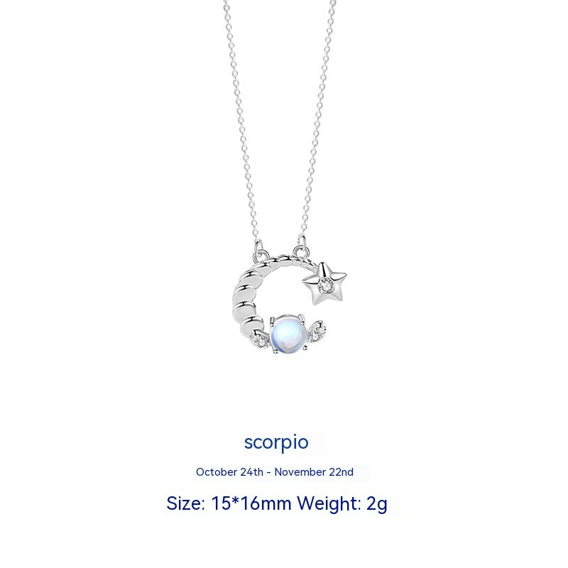 Collier en argent Sterling 925 avec douze constellations pour femmes, Design d'intérêt particulier, luxe léger