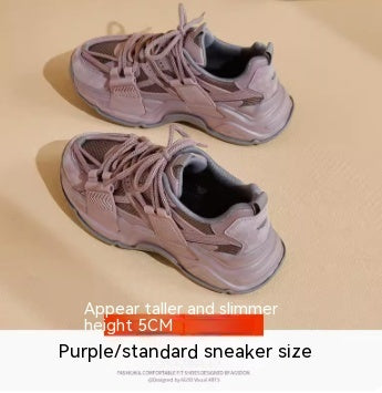 Zapatos deportivos de algodón de invierno para mujer con suela gruesa de ocio