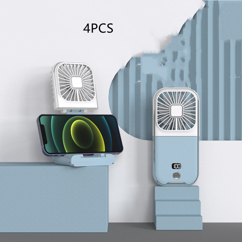 Ventilador pequeño portátil plegable con pantalla digital
