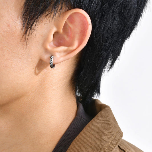 Men's Personality Fashion Retro Stainless Steel Earrings Men's Accessories