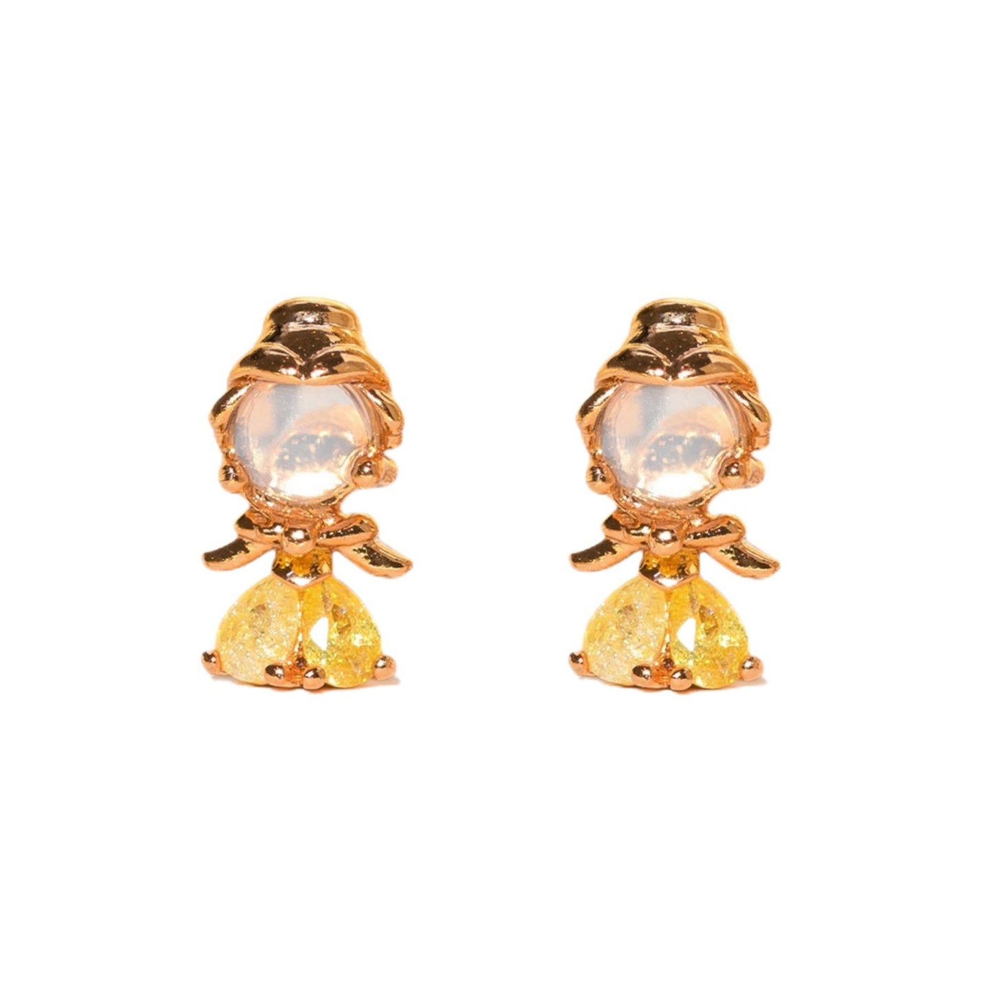 Boucles d'oreilles trois pièces de dessin animé, boucles d'oreilles de costume