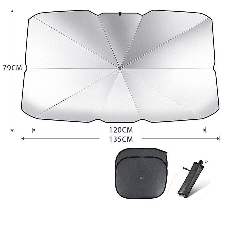 Pare-soleil pliable pour pare-brise de voiture, Protection UV, isolation thermique, Parasol, couverture de fenêtre avant automatique, Protection intérieure, Gadgets d'été