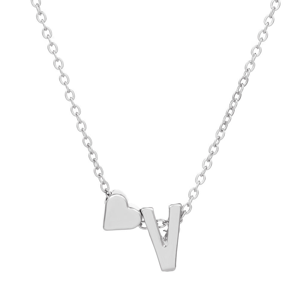European And American Fashion Love 26 English Letter Simplicity Necklace