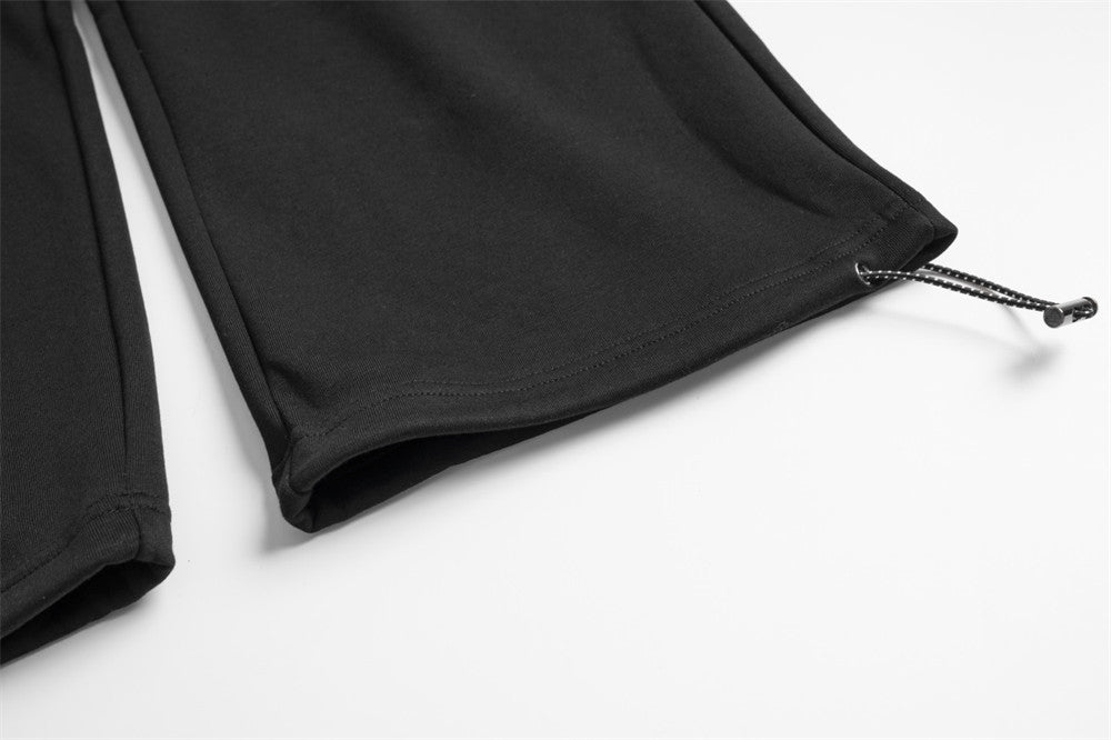 American Street Simple Letter Embroidery Casual Straight Trousers
