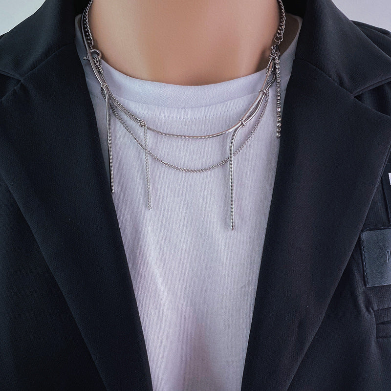Steel Bends And Hitches Tassel Necklace