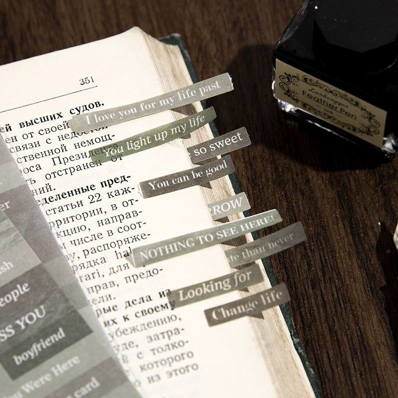 Ins anglais citations bricolage décoration matériel autocollant