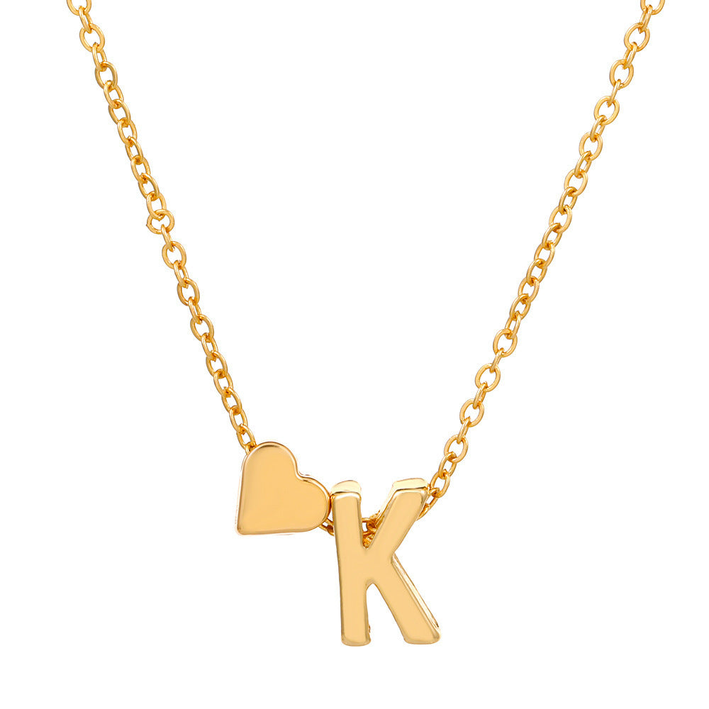 European And American Fashion Love 26 English Letter Simplicity Necklace