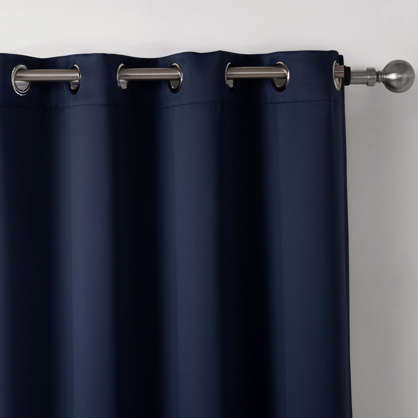 Rideaux imprimés en tissu occultant pour chambre à coucher bleu foncé