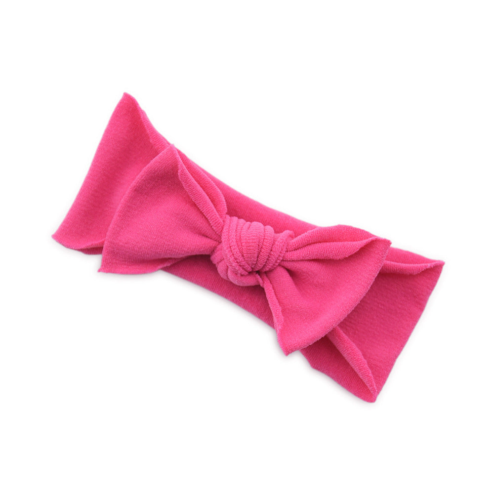 Accessoires pour cheveux de bébé, bandeau noué de couleur unie