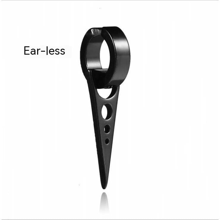 Boucles d'oreilles à pampilles en acier titane, Punk Hip Hop Triangle, Clip d'oreille Non perçant