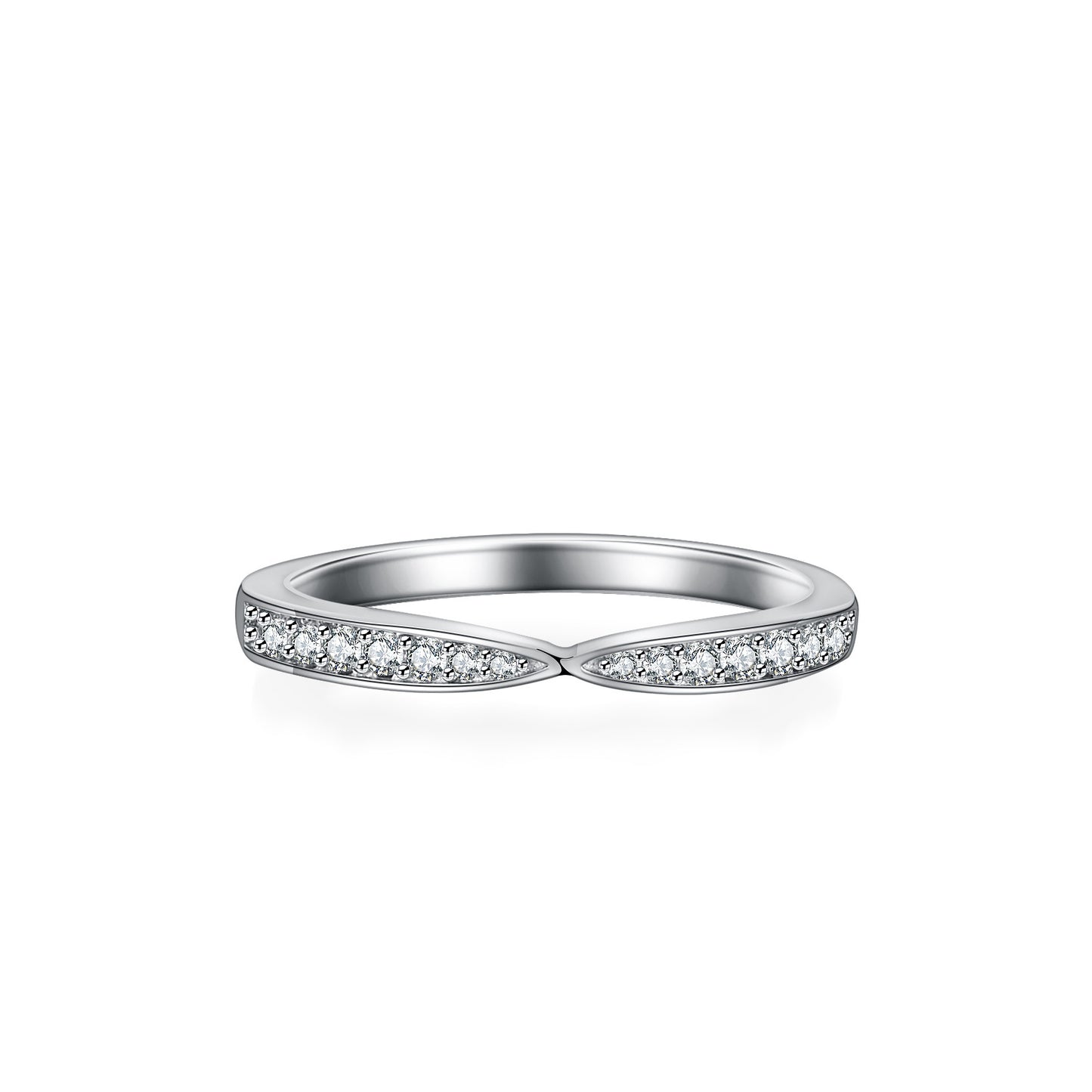 Bague Argent Moissanite Moissanite Croix Dame