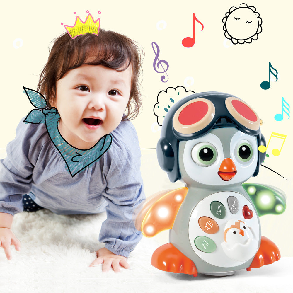 Jouets de pingouin dansant de balançoire de musique légère universelle électrique