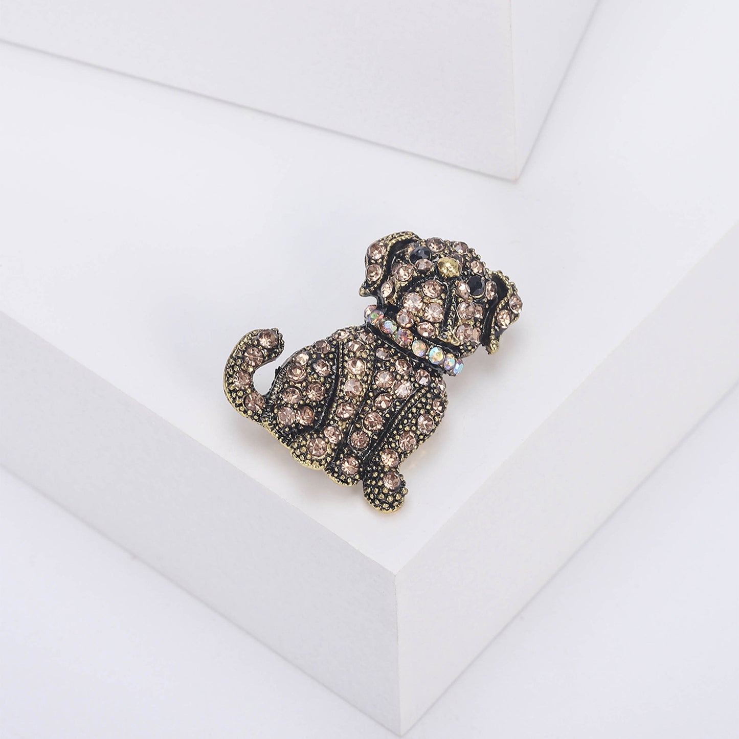 Broche créative en diamant d'eau pour animaux