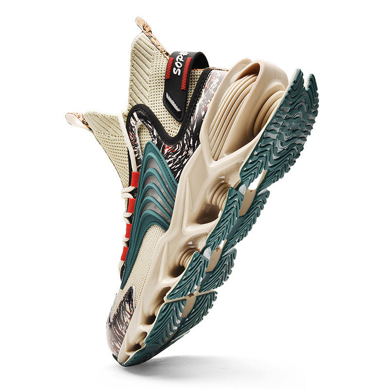 Chaussures pour hommes en maille tissée volante de grande taille