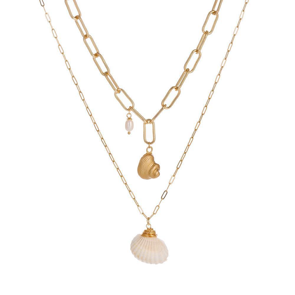 Pendentif de conque d'étoile de mer de coquille de perle de mode