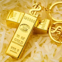 Encendedor de metal dorado, barra de oro impermeable multifuncional, encendedor de queroseno de diez mil cerillas