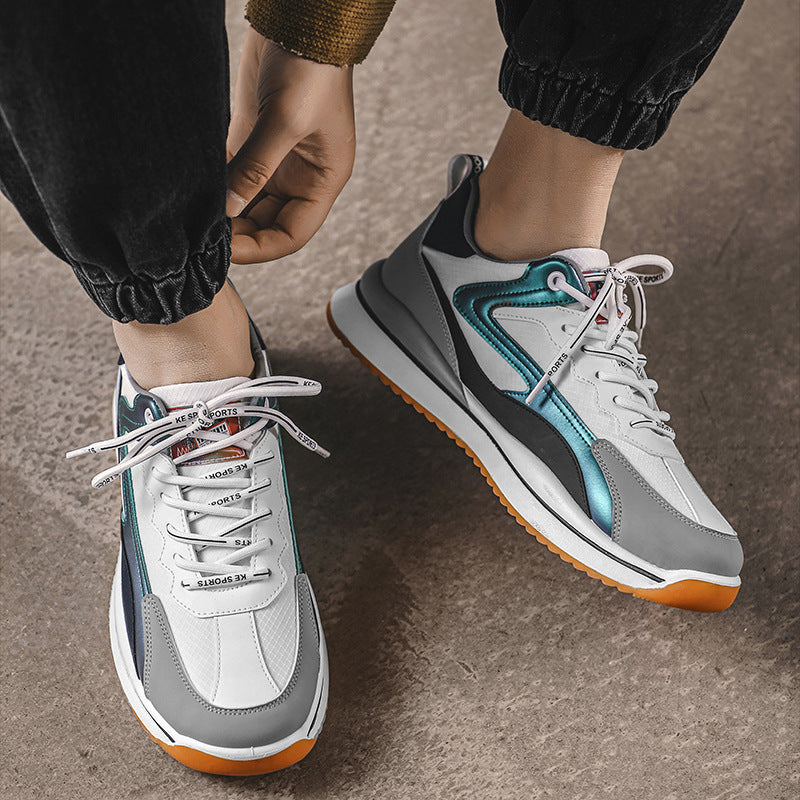 Zapatos casuales deportivos cómodos y transpirables con cordones para hombre