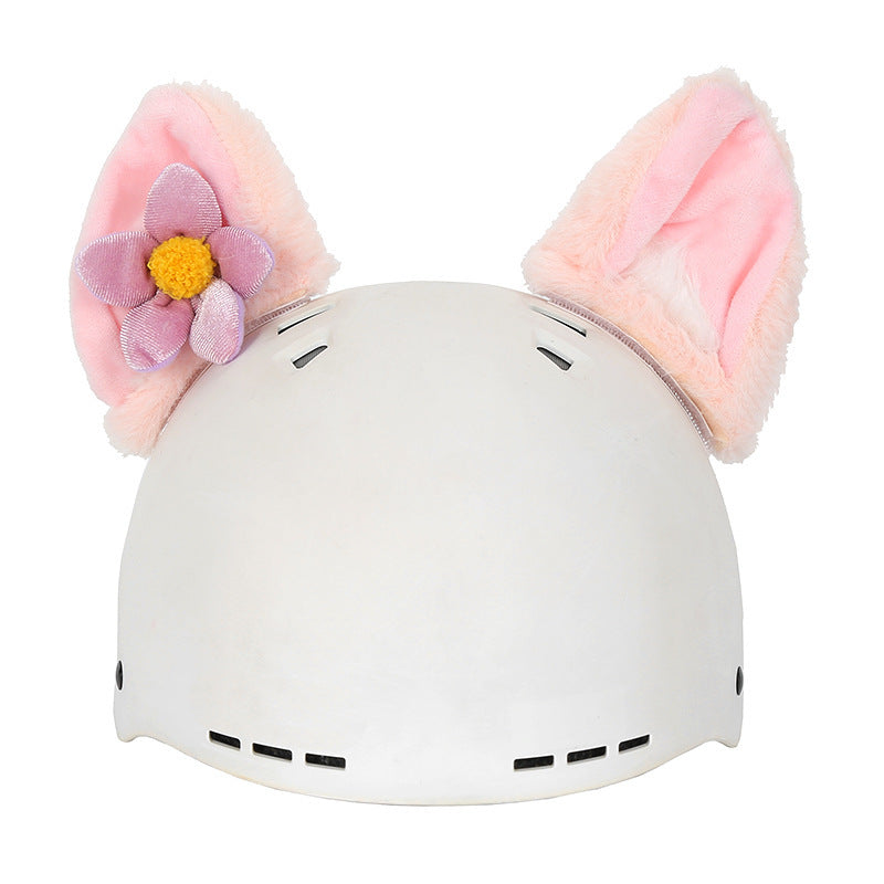 Ski Decoration Cute Cartoon Helmet Hat Set