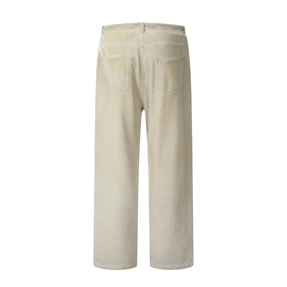 Vintage Fashion Men's Dirty Casual Trousers