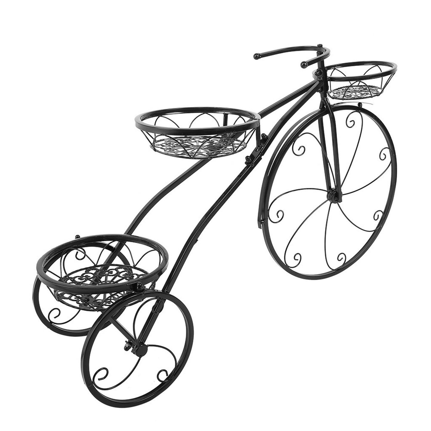 Support de chariot de Pot de fleur de support de plante de Tricycle idéal pour le jardin et le Patio de maison