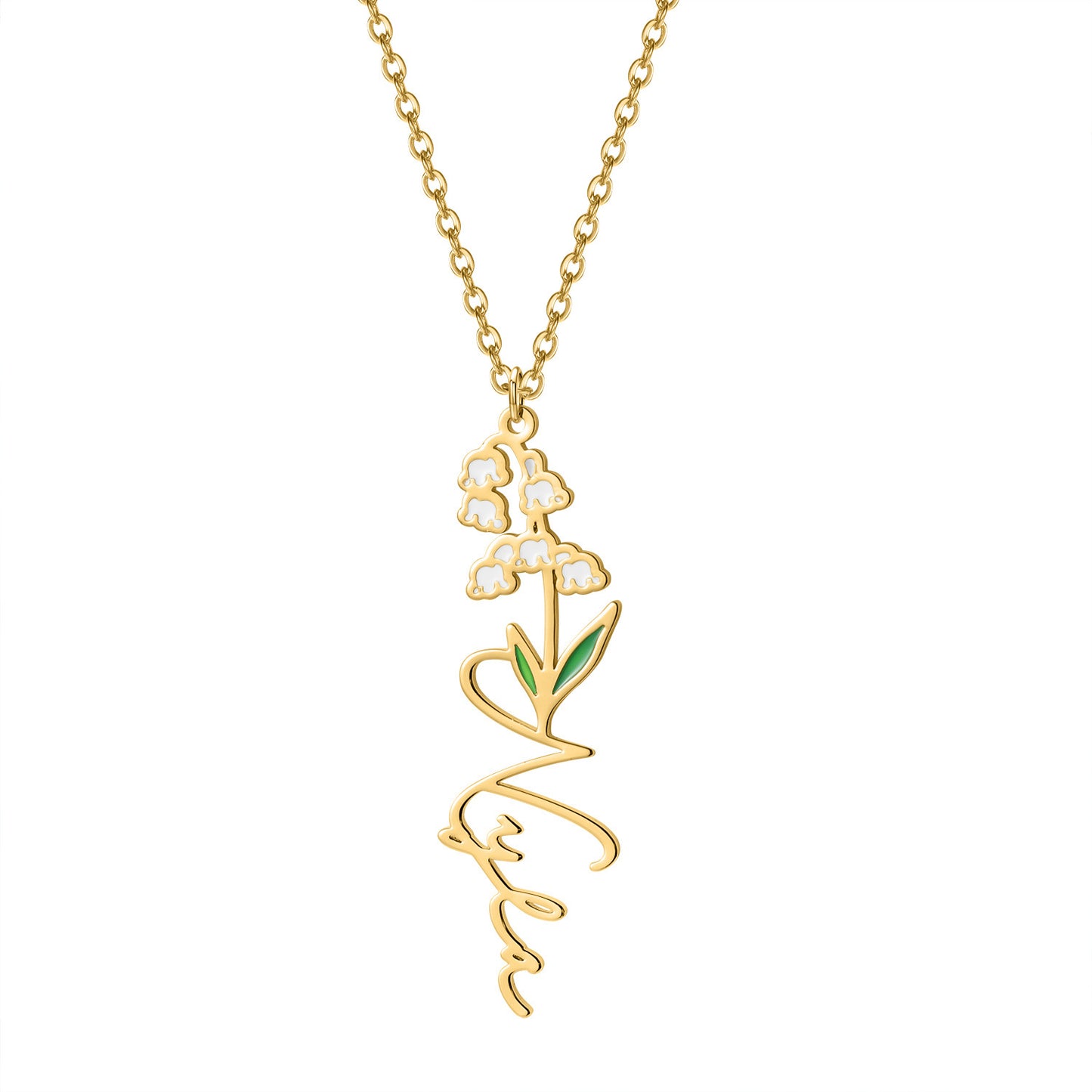 Collier en métal en acier inoxydable, couleur titane, fleur de décembre, bricolage