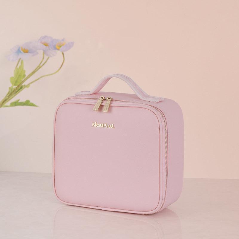 Bolsa de almacenamiento de cosméticos de gran capacidad con luz