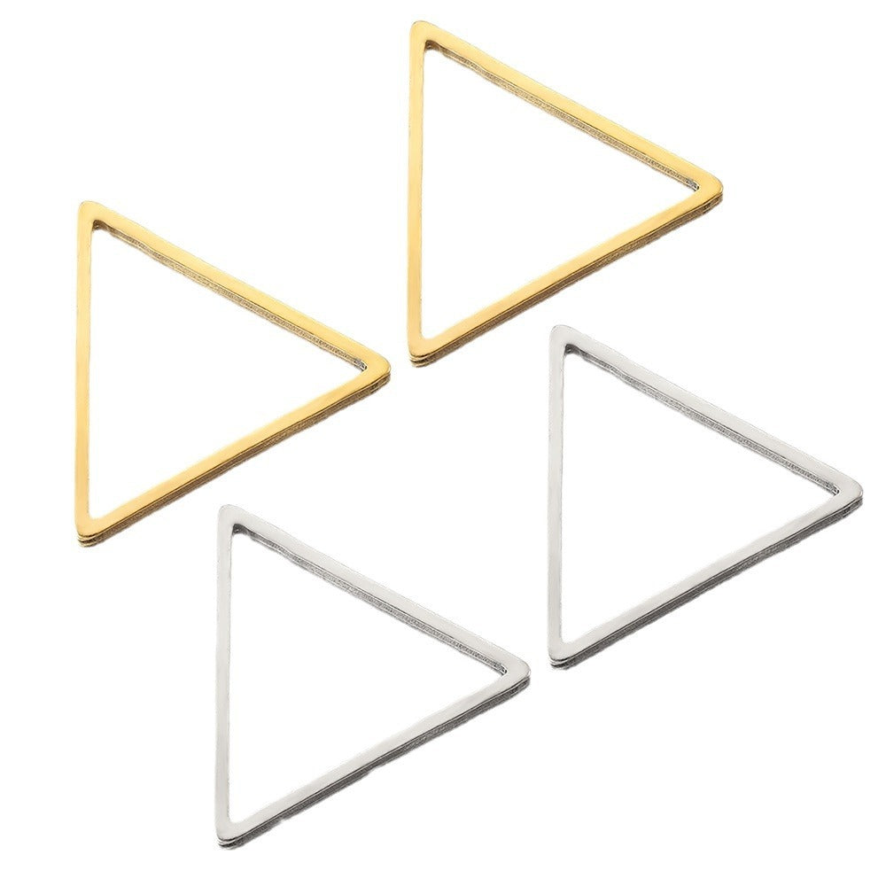 Boucles d'oreilles Triangle géométriques populaires en acier inoxydable, pendentif par galvanoplastie, accessoires d'ornement DIY