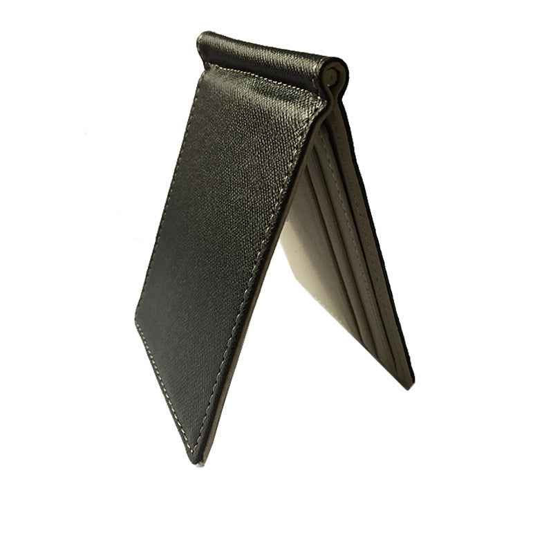 Creative PU mode beauté Clip ligne de couture portefeuille porte-carte de visite