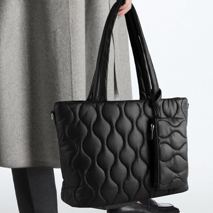 Bolso de hombro portátil, ligero y sencillo, de gran capacidad, con múltiples compartimentos