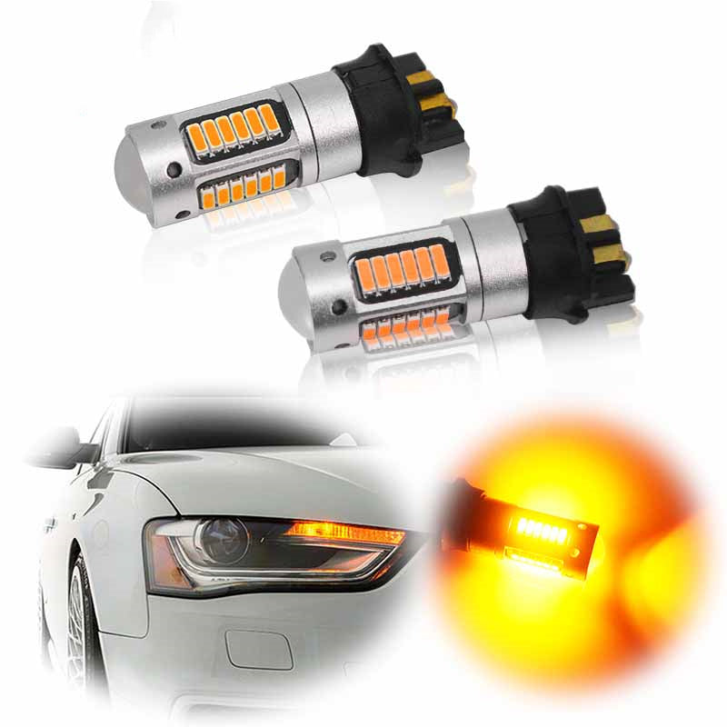 Luz de circulación diurna para coche PW24W 4014 30SMD Dirección LED