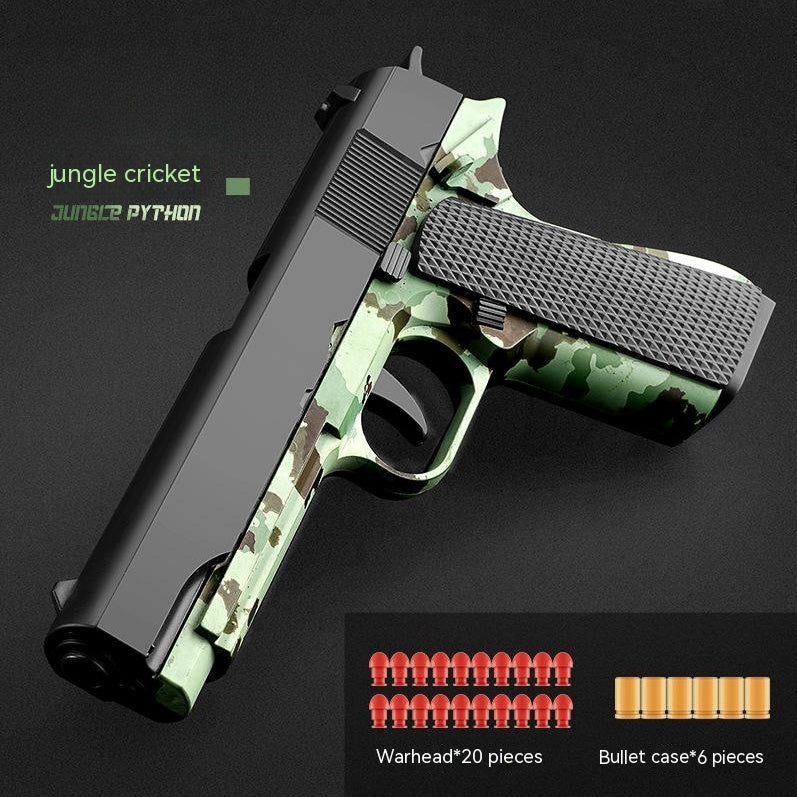 Pistolet jouet à coque à lancement automatique en plastique pour enfants