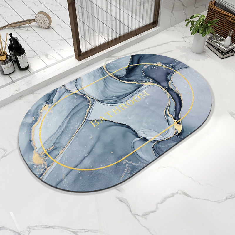 Alfombra de baño superabsorbente de piel de Napa, alfombra de baño de secado rápido, alfombras modernas simples antideslizantes para el suelo, alfombra de cocina a prueba de aceite para el hogar