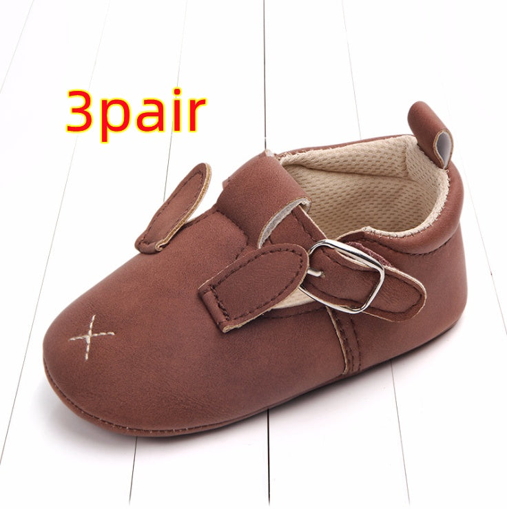 Primavera y otoño zapatos de bebé de animales de dibujos animados de cuero mate antideslizante zapatos de bebé de fondo suave al por mayor 0884 