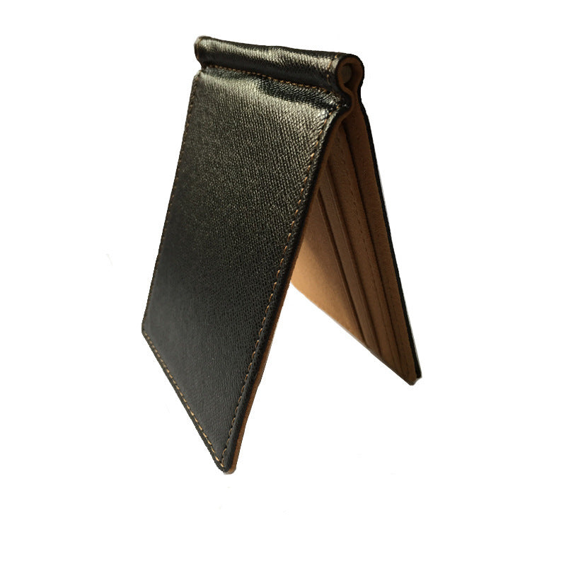 Creative PU mode beauté Clip ligne de couture portefeuille porte-carte de visite
