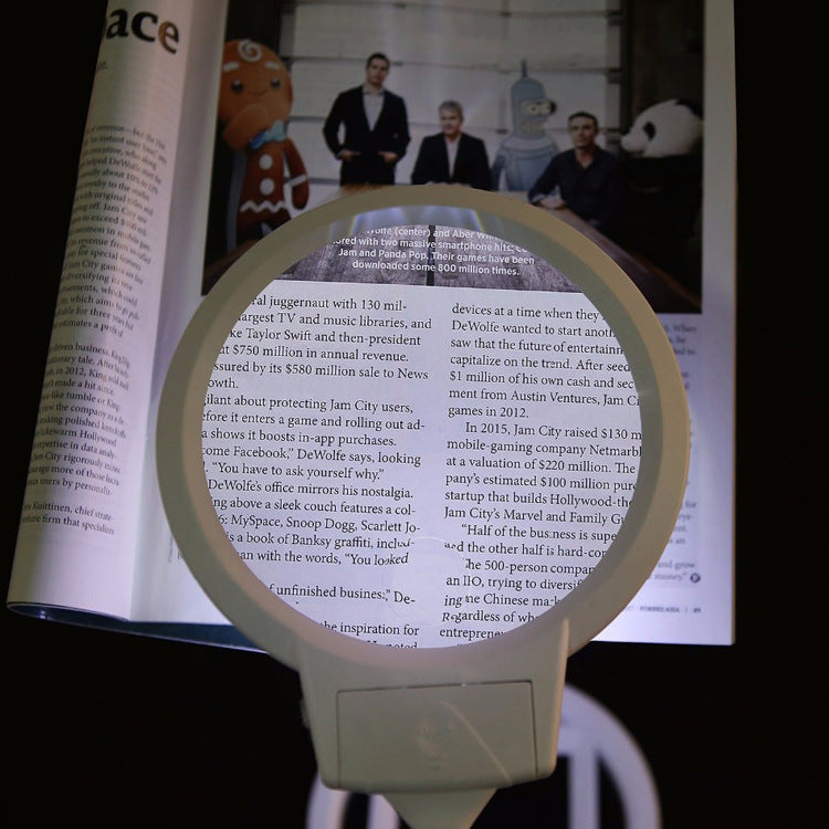 Avec loupe de support en métal de table pliante d'échelle