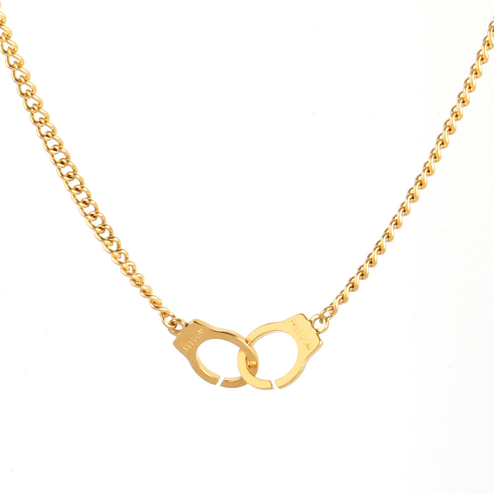 Collar punk hip hop Cadena de suéter de acero inoxidable vintage