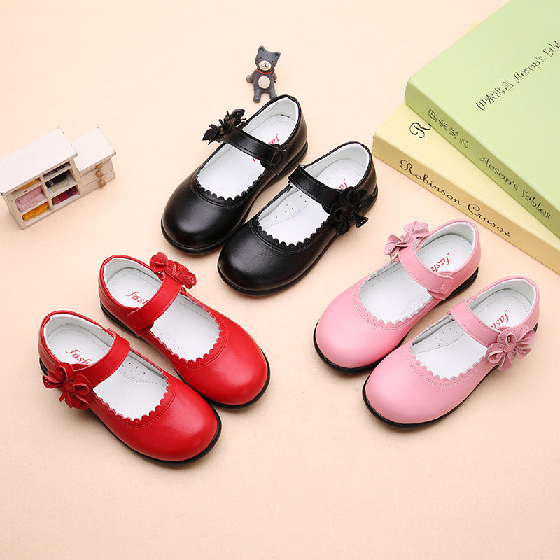 Chaussures de princesse à semelles souples pour grands enfants, noires, spectacle pour étudiants