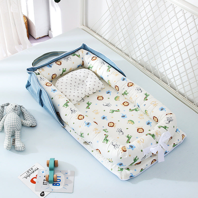 Lit de bébé portable en coton nouveau-né pliable