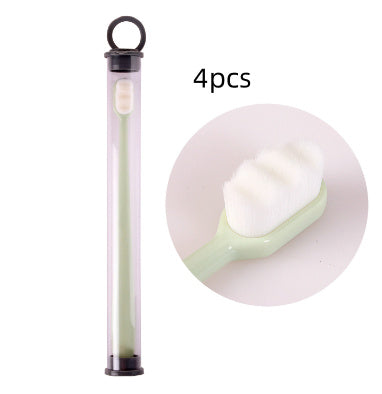 Brosse à dents Ultra-fine, poils Super doux, nettoyage en profondeur, Portable, outils de soins bucco-dentaires, nettoyage buccal, voyage