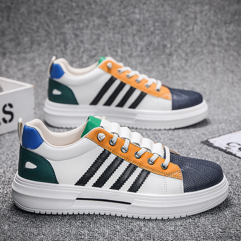 Zapatos blancos para hombre Zapatos casuales bajos que combinan con todo de nueva moda