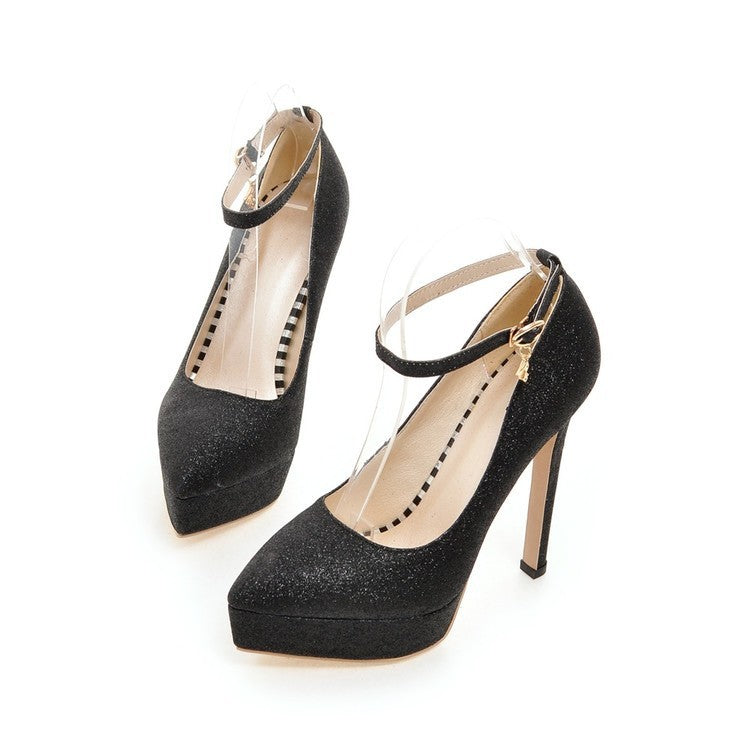 Chaussures à plateforme imperméables à talons aiguilles chics pour femmes