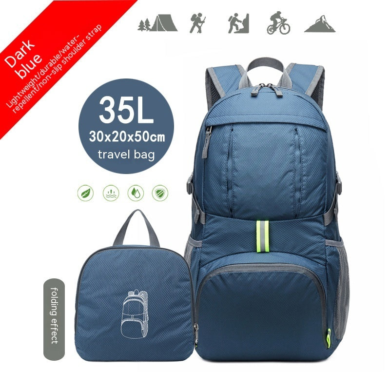 Mochila plegable de nylon impresa ligera del montar a caballo del alpinismo