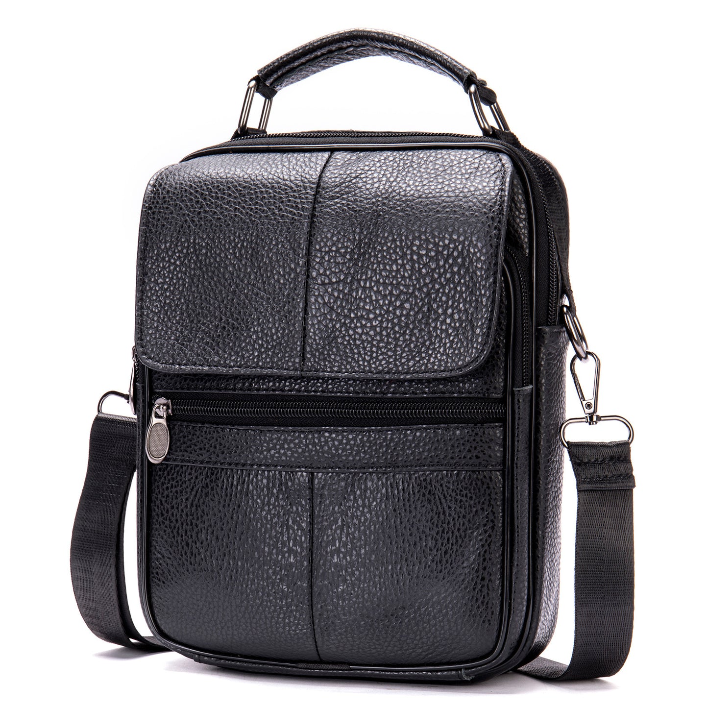 Bolso De Hombre De Piel Vertical Casual