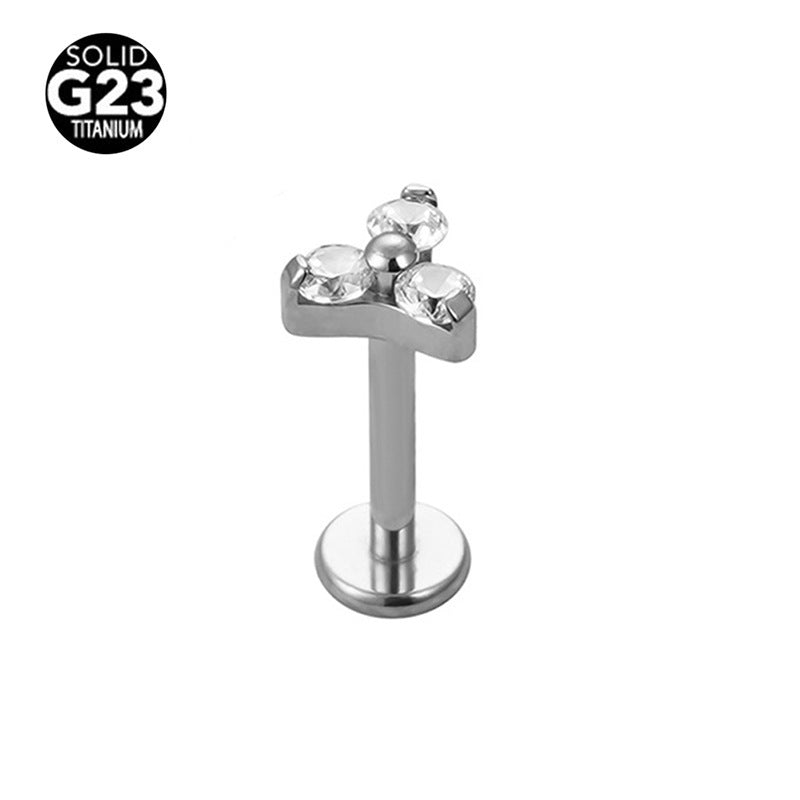 Pack de bougainvilliers spectabilis en titane incrusté de Zircon, clou d'oreille en os, Piercing pour le corps humain