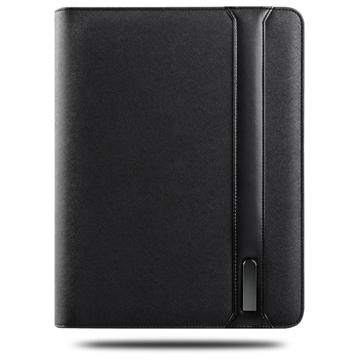 Dossier rechargeable multifonctionnel carnet de voyage livre de composition sac de gestionnaire d'entreprise dossier de fichiers avec chargeur d'alimentation sans fil support de sac mobile