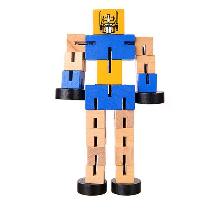 jouets robots en bois